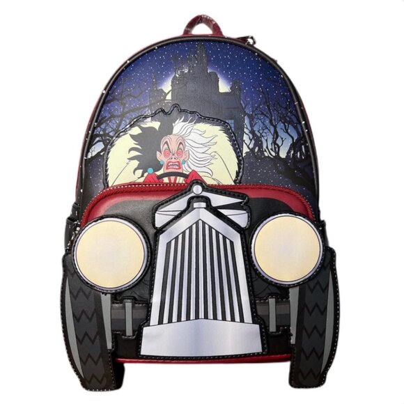 RARE - Loungefly Exclusive Cruella de Vil Villain Castle Series Mini Backpack